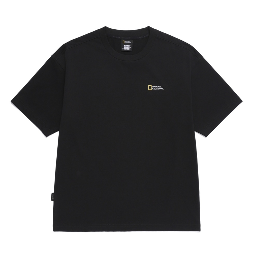 NEW National Geographic Pusan Yongdusan Park Graphic Semi-Oversized Short-Sleeve T-Shirt N262UTS627 BLACK Asian Fit