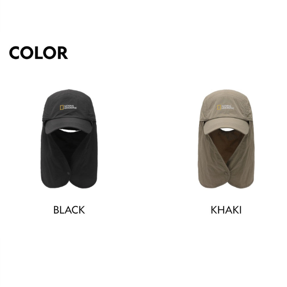 New National Geographic Sun Visor Cap BLACK UNISEX SIZE