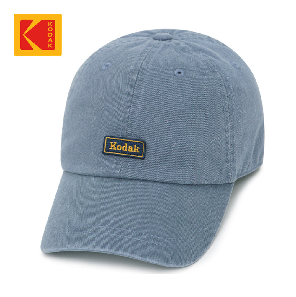 NEW KODAK APPAREL Small Patch Washed Relaxed-Fit Baseball Cap K6343LCP22BLU BLUE UNISEX SIZE