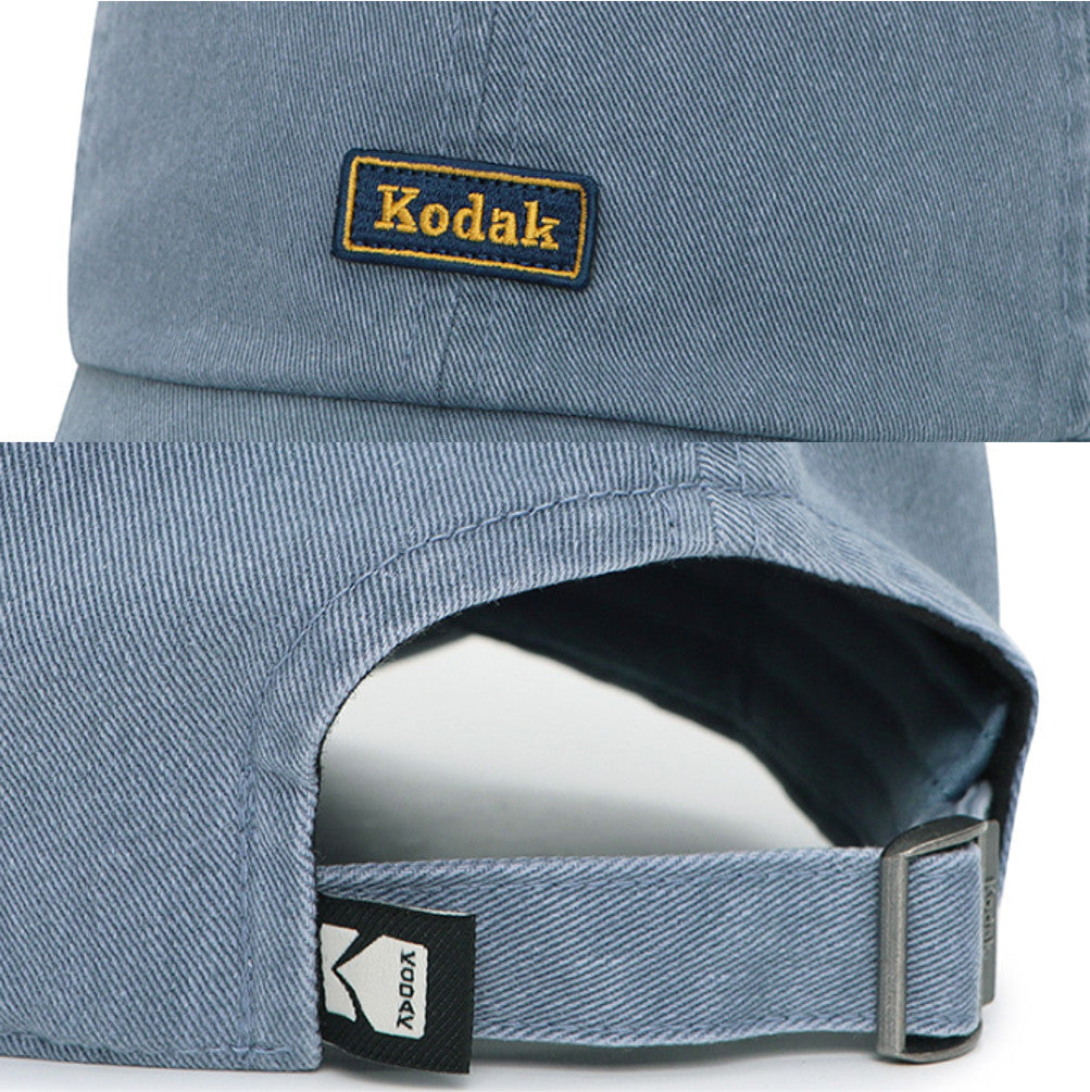 NEW KODAK APPAREL Small Patch Washed Relaxed-Fit Baseball Cap K6343LCP22BLU BLUE UNISEX SIZE