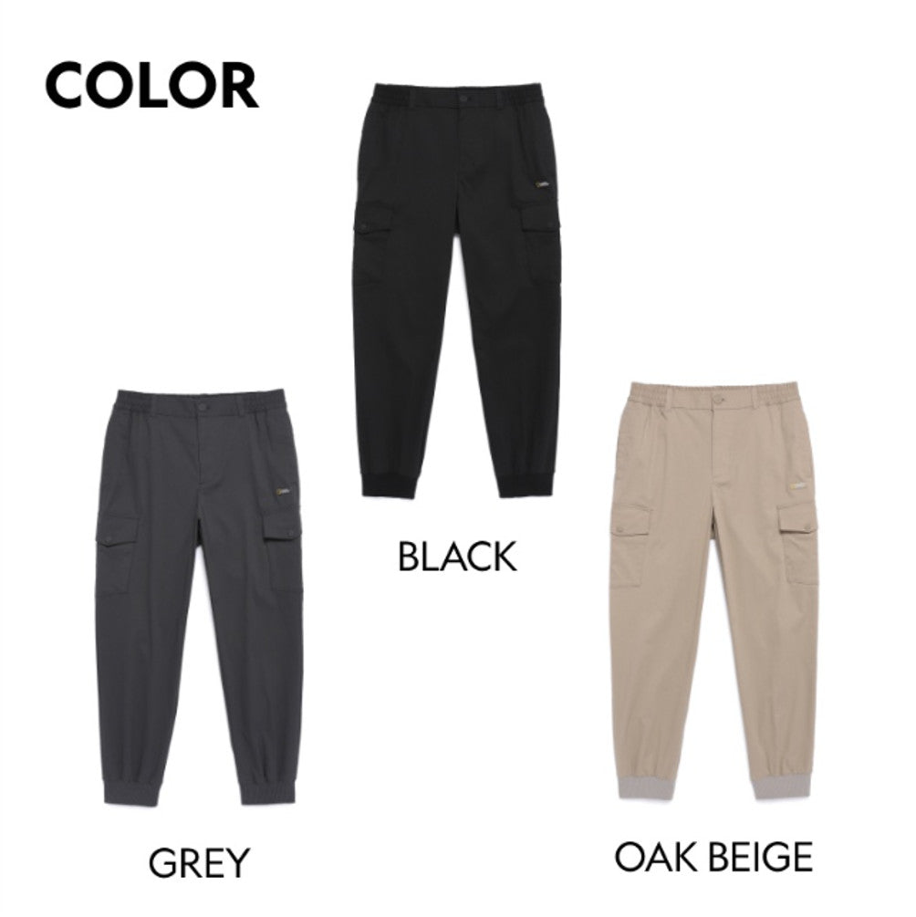 National Geographic Semi-Loose Fit Jogger Cargo Pants N262MPT020 GREY ASIAN FIT