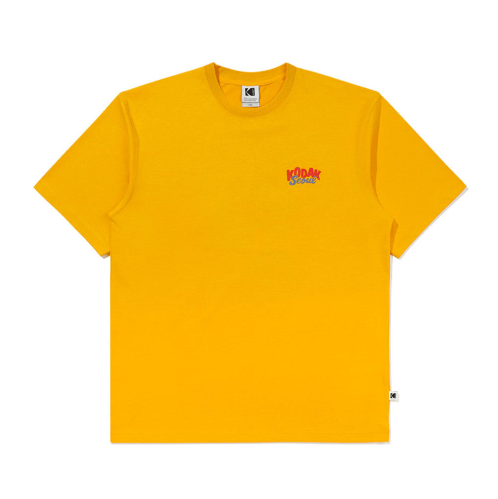 NEW KODAK APPAREL Travel Korea Seoul Short Sleeved T-shirt YELLOW K6223XRS97YLW ASIAN FIT