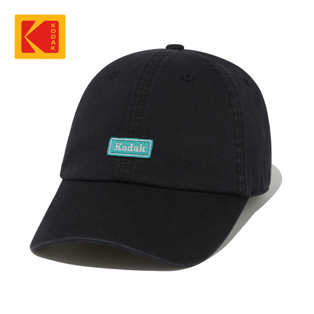 NEW KODAK APPAREL Small Patch Washed Relaxed-Fit Baseball Cap K6343LCP22BLK BLACK UNISEX SIZE
