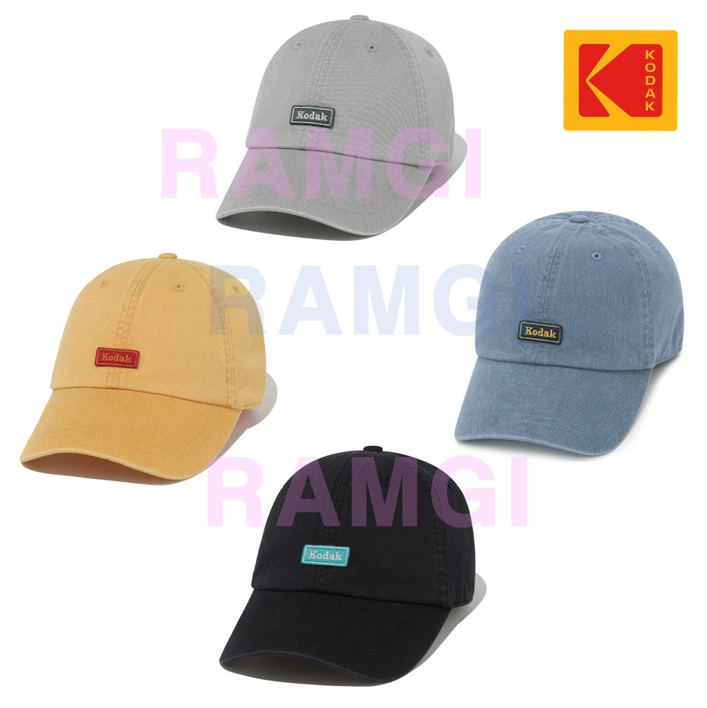 NEW KODAK APPAREL Small Patch Washed Relaxed-Fit Baseball Cap K6343LCP22GRY GREY UNISEX SIZE