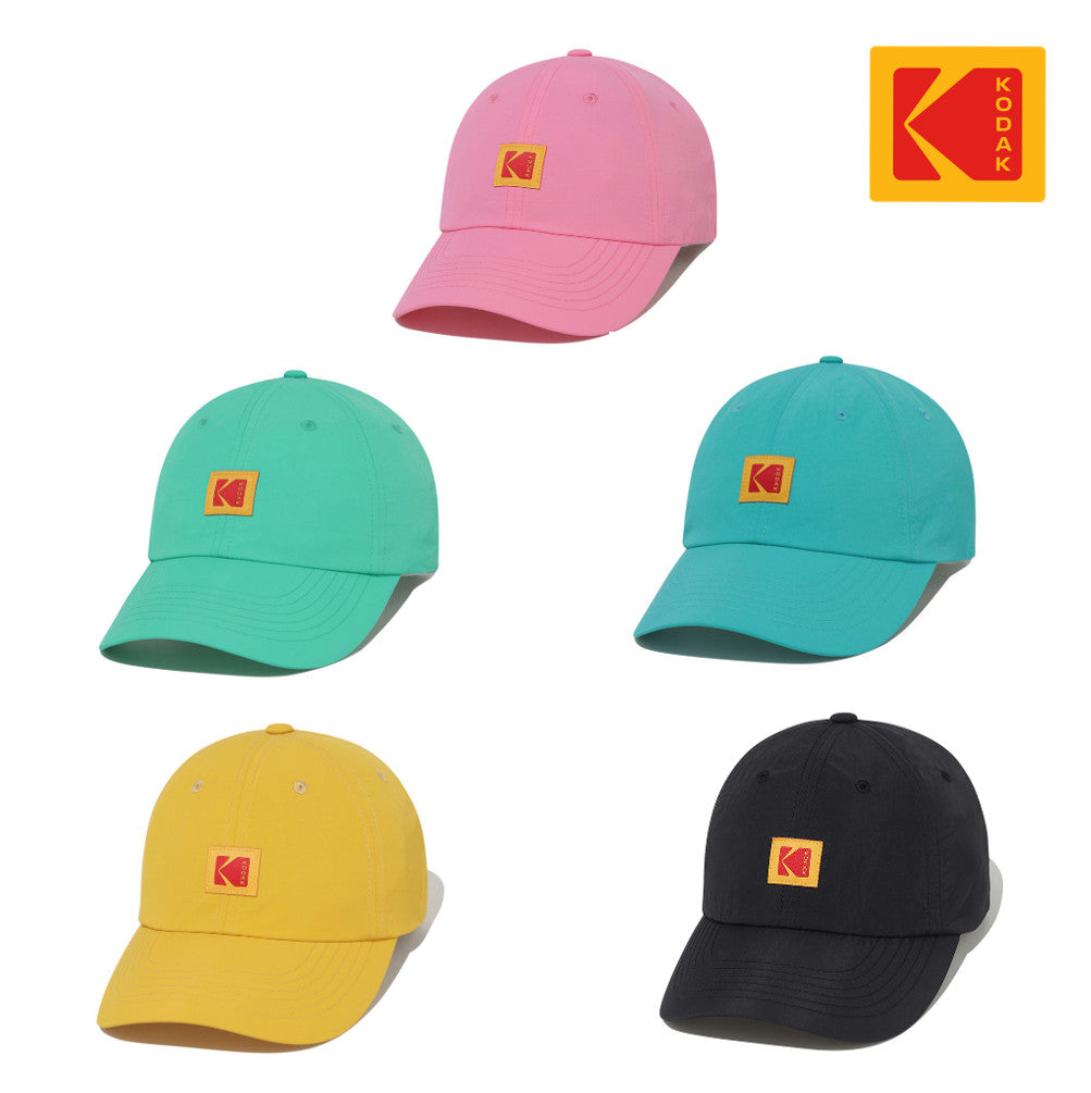 NEW KODAK APPAREL Relaxed-Fit Square Logo Nylon Baseball Cap BLUE K6243LCP33BLU UNISEX SIZE