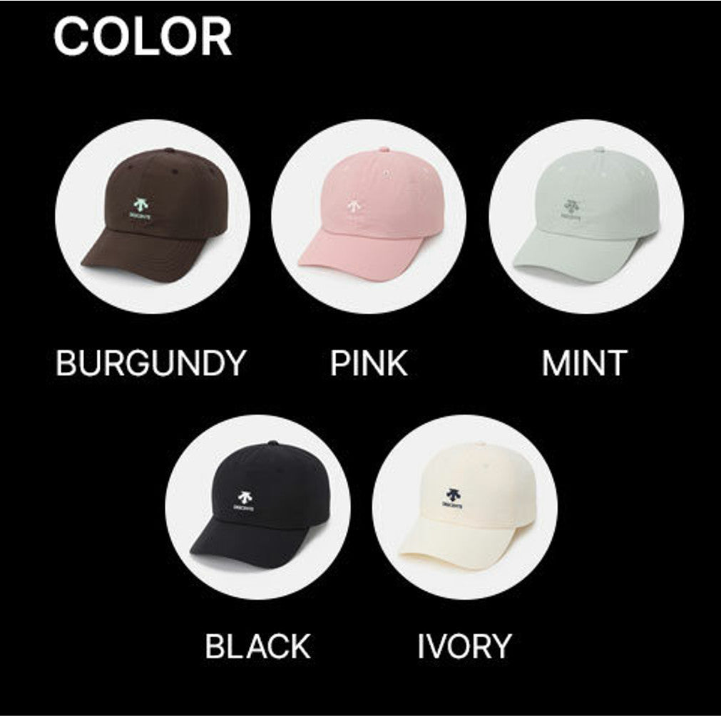 NEW DESCENTE Spirit Light Nylon Baseball Cap SR323UCP74 BLACK UNISEX SIZE ML - LXL