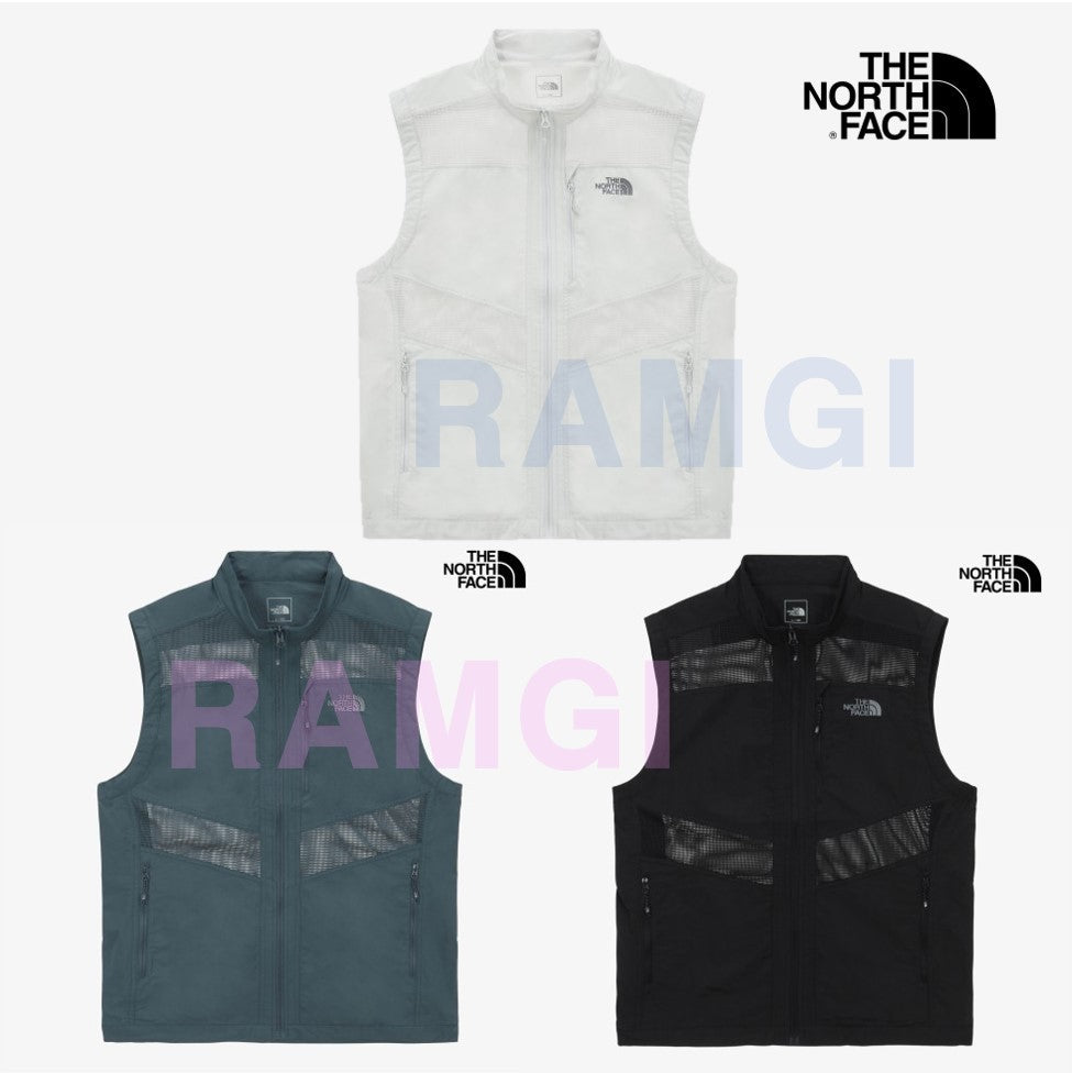The North Face Korea M'S MESH FLY SMOKE_BLUE VEST NV5VS00B  ASIAN FIT