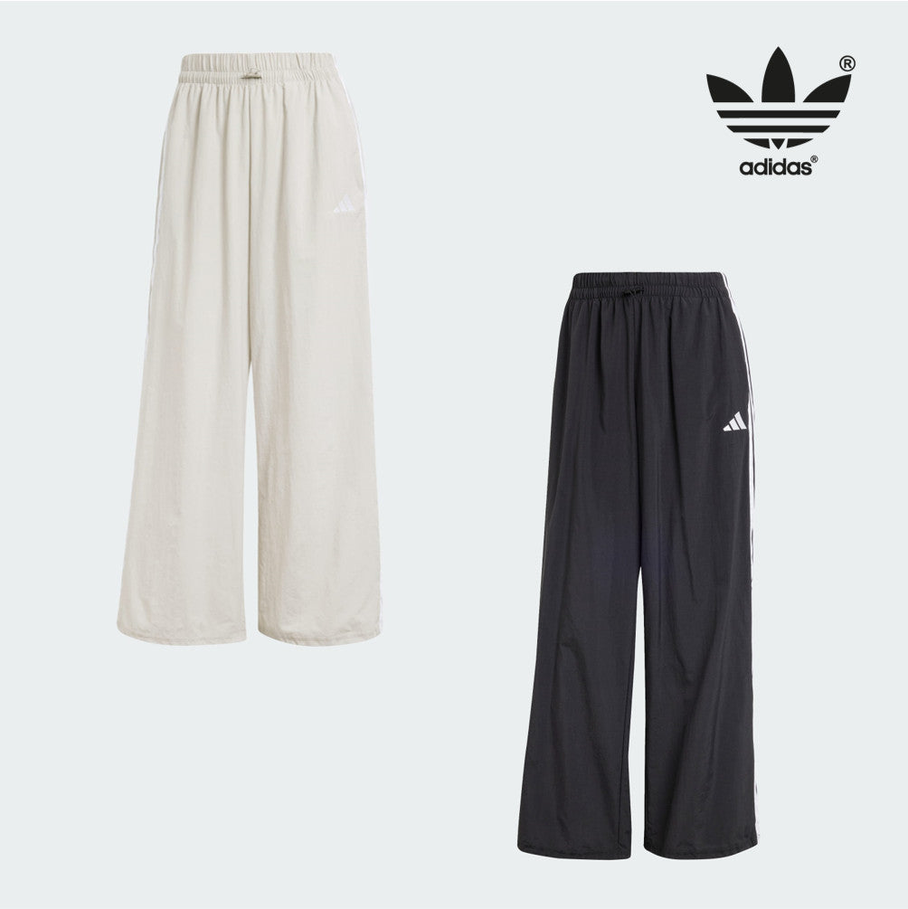 adidas Essentials 3-Stripes Lifestyle Woven Parachute Pants Beige JC8168 ASIAN FIT