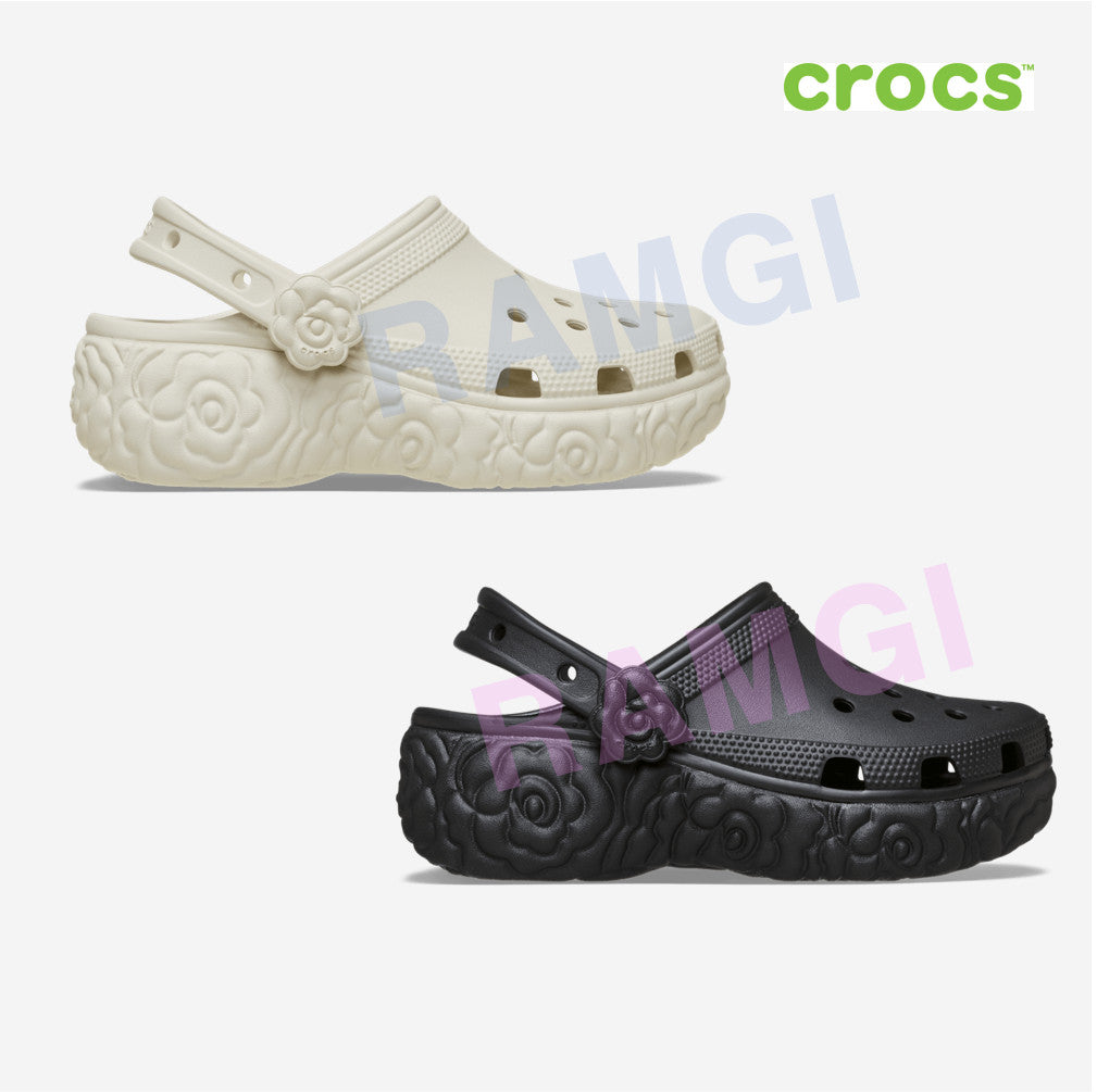 NEW CROCS Classic Platform Bloom Clog 213447 Summit White