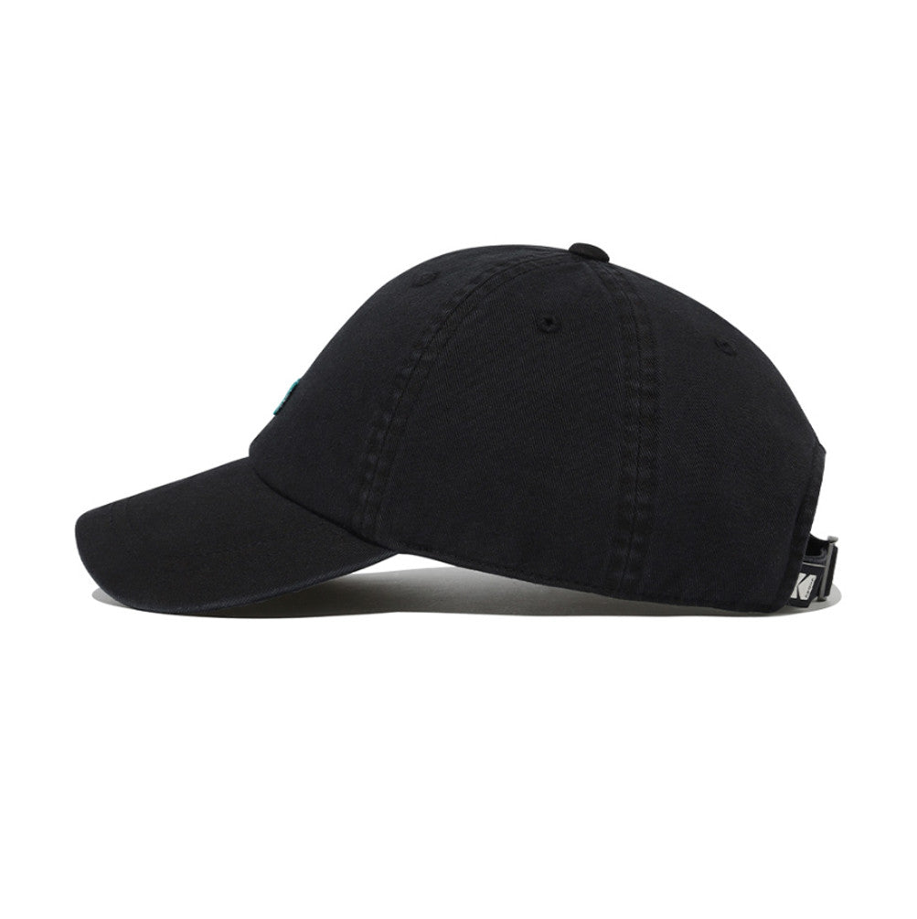 NEW KODAK APPAREL Small Patch Washed Relaxed-Fit Baseball Cap K6343LCP22BLK BLACK UNISEX SIZE
