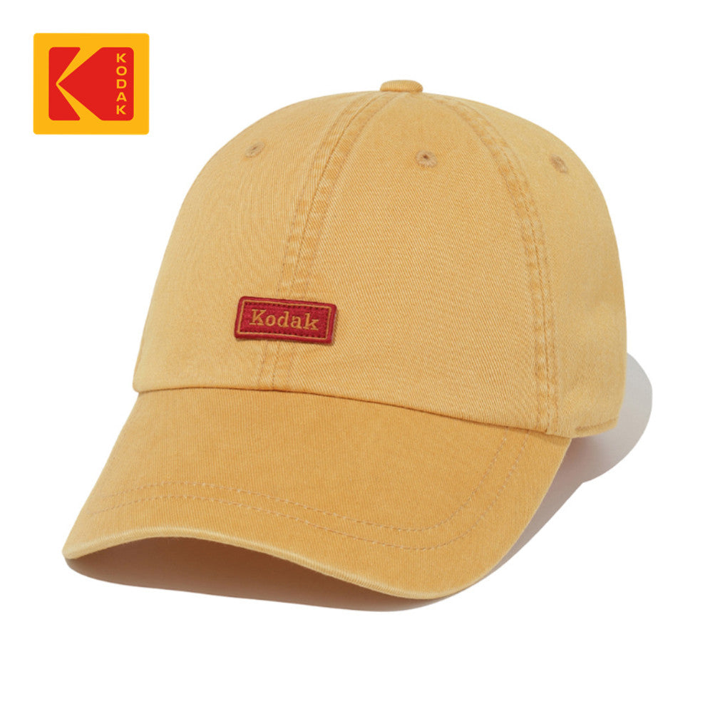 NEW KODAK APPAREL Small Patch Washed Relaxed-Fit Baseball Cap K6343LCP22YLW YELLOW UNISEX SIZE