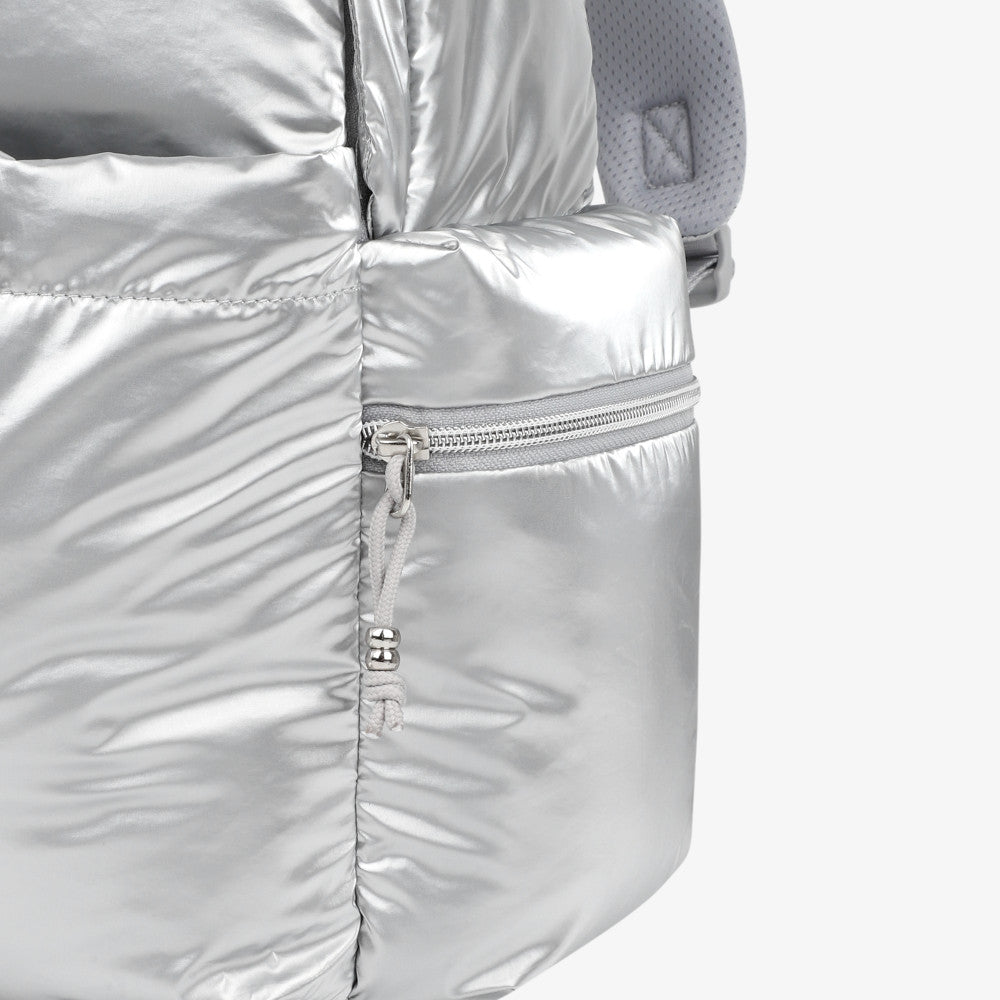 NEW THE NORTH FACE G'S Girls PUFFY MULTI PACK BACKPACK NM2DS54S 13L SILVER